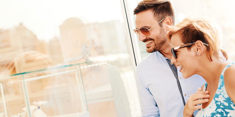 Blurred abstract background of outdoor cafe in Amsterdam